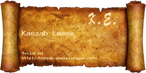 Kaszab Emese névjegykártya